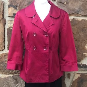 Beautiful Red Cropped Double Breasted Blazer